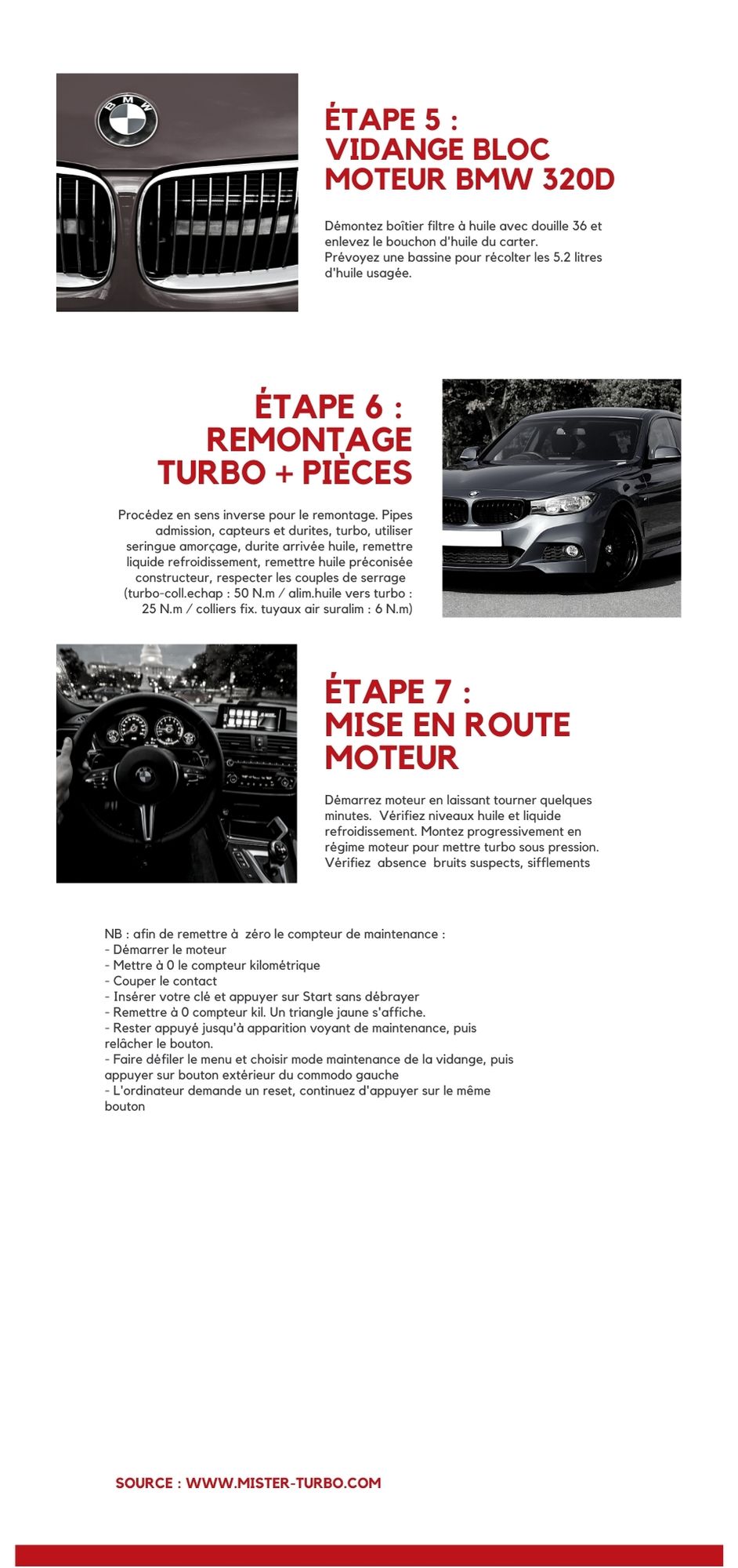 Tuto changer turbocompresseur BM 320D suite