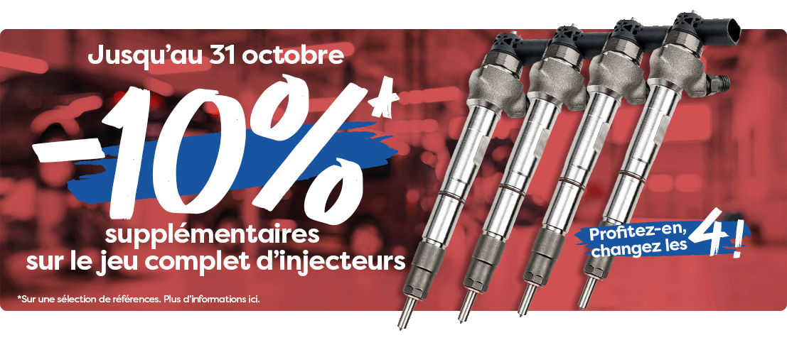 Promotions -10% sur le jeu complet d'injecteurs